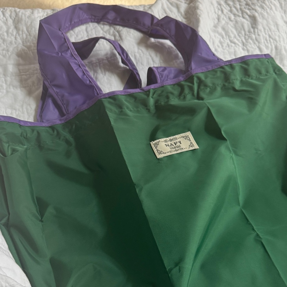 Green and Purple Shoulder Bag, foldable, NEW!